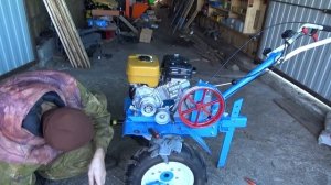 Замена шкива редуктора и передней сцепки (штыря) на мотоблоке НЕВА МБ-2