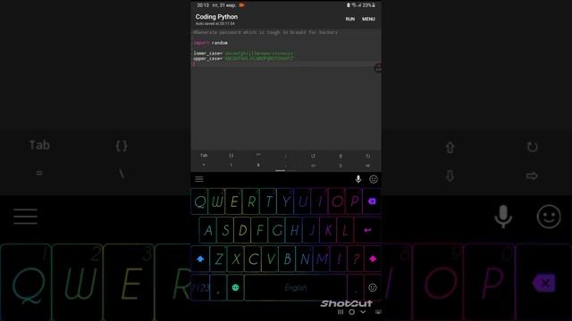 Пишем простой генератор паролей на python смотреть онлайн