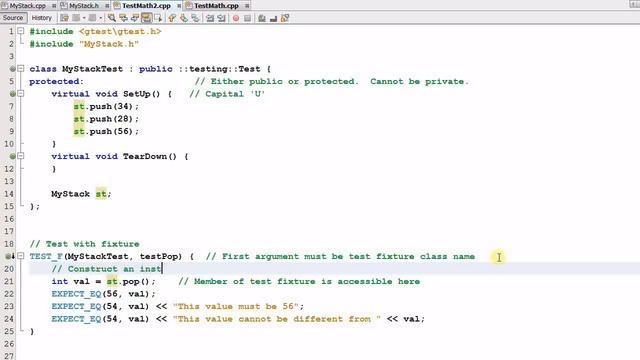 Google Test #3: Test Fixture смотреть онлайн