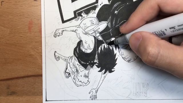 ONE PIECE - Drawing A Manga Page By Illustration World Champion