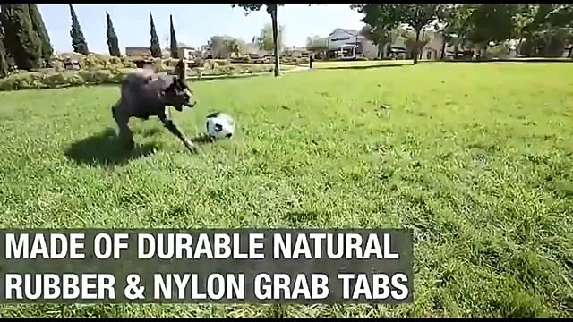 Dog Toys Interactive Pet Football with Grab Tabs Dog Outdoor training Soccer Pet Bite Chew Ball смотреть онлайн