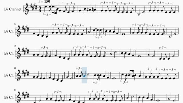 Clarinet Sheet Music: How to play Breakfast Song by CoComelon смотреть онлайн