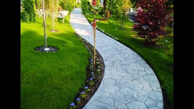 Идеи для садовых дорожек для ДАЧИ и ДОМА #тротуарнаяплитка смотреть онлайн