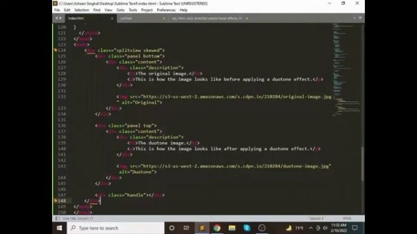 Split Screen UI Design with HTML css and js in 2022 + full source code by jishaansinghal