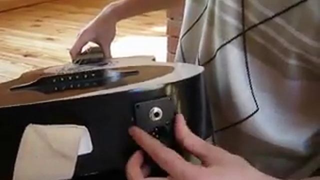 как врезать примочку на акустическую гитару. смотреть онлайн
