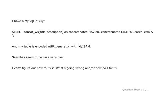 MySQL : Like Case Sensitive in MySQL смотреть онлайн