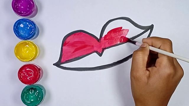 Bolalar uchun lab rasm chizish / Рисование губ для детей / Drawing lips for children смотреть онлайн