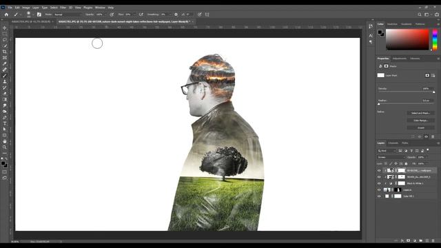 DOUBLE EXPOSURE ODDIY RASMDAN AJOYIB KO'RINISH HOSIL QILAMIZ PHOTOSHOP O'ZBEK TILIDA смотреть онлайн