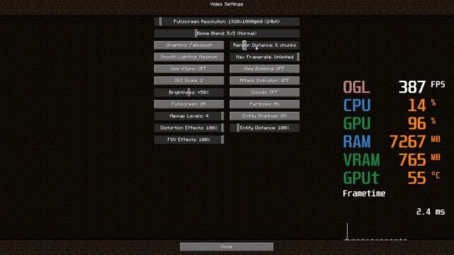 AMD Radeon RX 570 -- Intel Core i5-10600KF -- Minecraft Benchmark смотреть онлайн