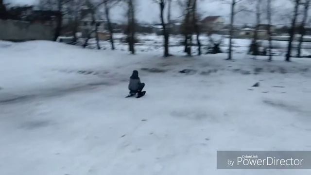 Снегокат катание с горки смотреть онлайн