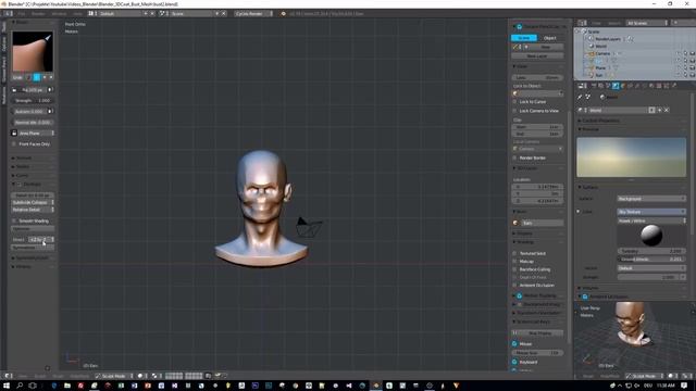 Blender Sculpting Booltool Mirror tutorial смотреть онлайн