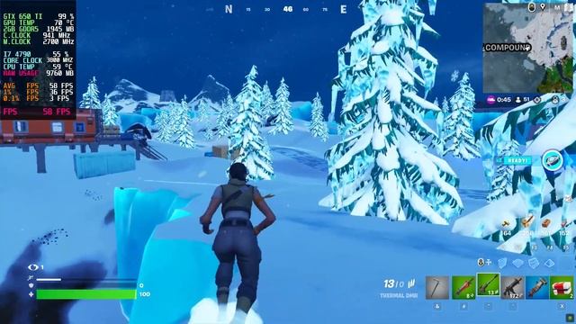 GTX 650 TI 2GB - FORTNITE - 1080P смотреть онлайн