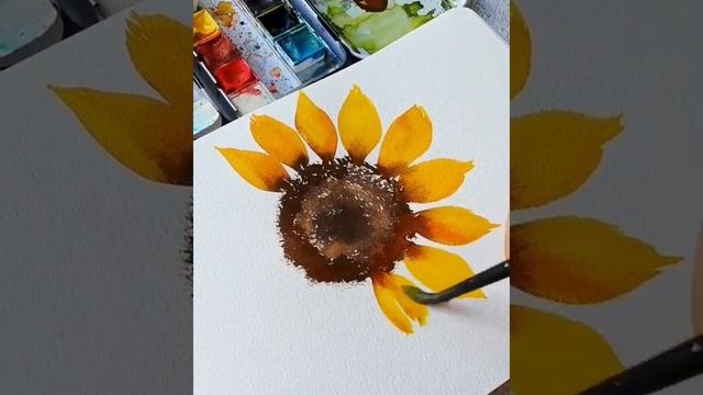 Классный рисунок подсолнух ??? смотреть онлайн