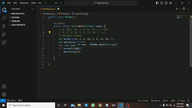Java Programming: Find Minimum and Maximum Numbers - Step-by-Step Tutorial #interview #nextechtuts смотреть онлайн