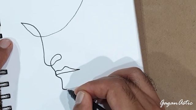 HOW TO DRAW A FEMALE FACE || SINGLE LINE DRAWING || FEMALE PORTRAIT смотреть онлайн