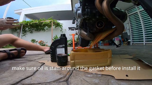 Kawasaki Z650 Engine Oil And Filter Change