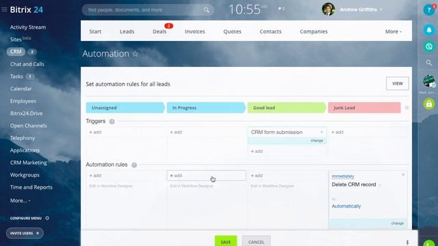 Free CRM - automation triggers in Bitrix24 CRM смотреть онлайн
