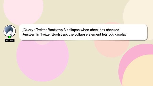 jQuery : Twitter Bootstrap 3 collapse when checkbox checked смотреть онлайн