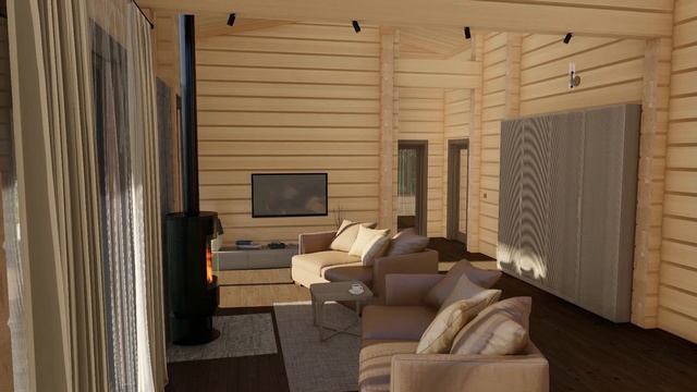 Проект комплекса из деревянных домов для отдыха 293 м2 от компании 101dom.by смотреть онлайн