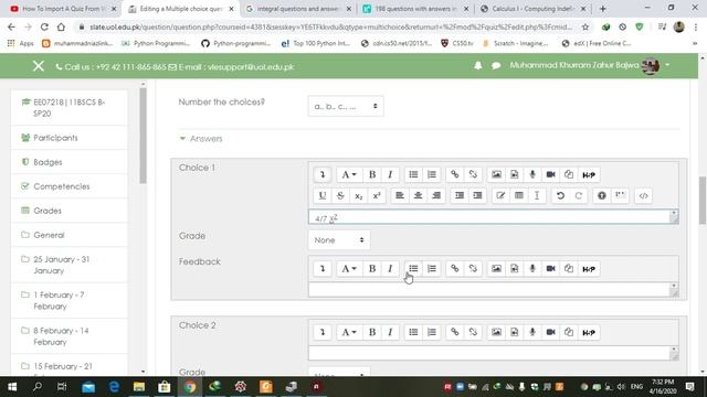 MOODLE | Uploading Mathematical Quiz on Moodle смотреть онлайн