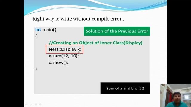 Nested Class in C++ with Practical (Hindi) смотреть онлайн
