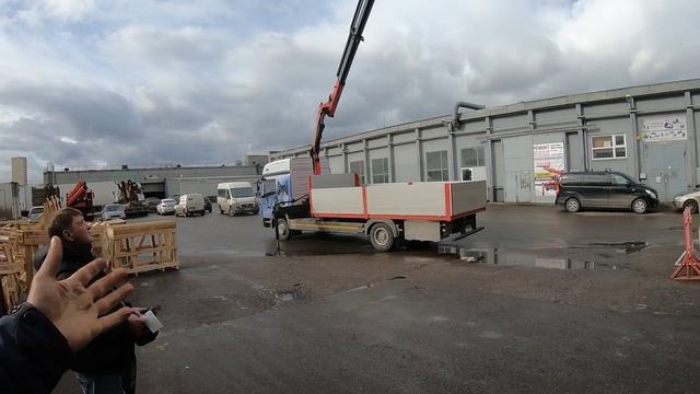 В одну харю удлинил стрелу манипулятора на 2 метра! Пульт управления решает! КМУ Palfinger PK10000B смотреть онлайн