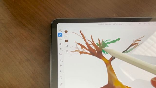 TechTalk: Apple Pencil on New iPad Mini 6 Demonstration Adobe Fresco Watercolor Painting смотреть онлайн