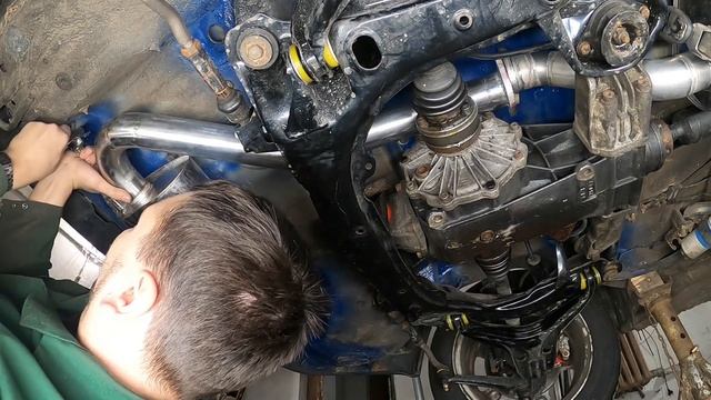 Audi 80 b3 Quattro swap 1.8 turbo installing a new custom exhaust, first start , sound. смотреть онлайн