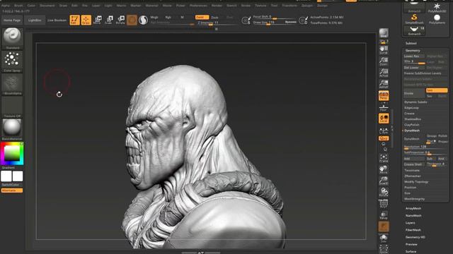 Resident Evil : Nemesis Time-lapse | Zbrush смотреть онлайн