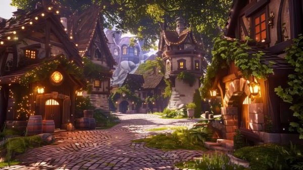 Cozy Fantasy Village _ Fantasy Music and Ambience 🍃🎶