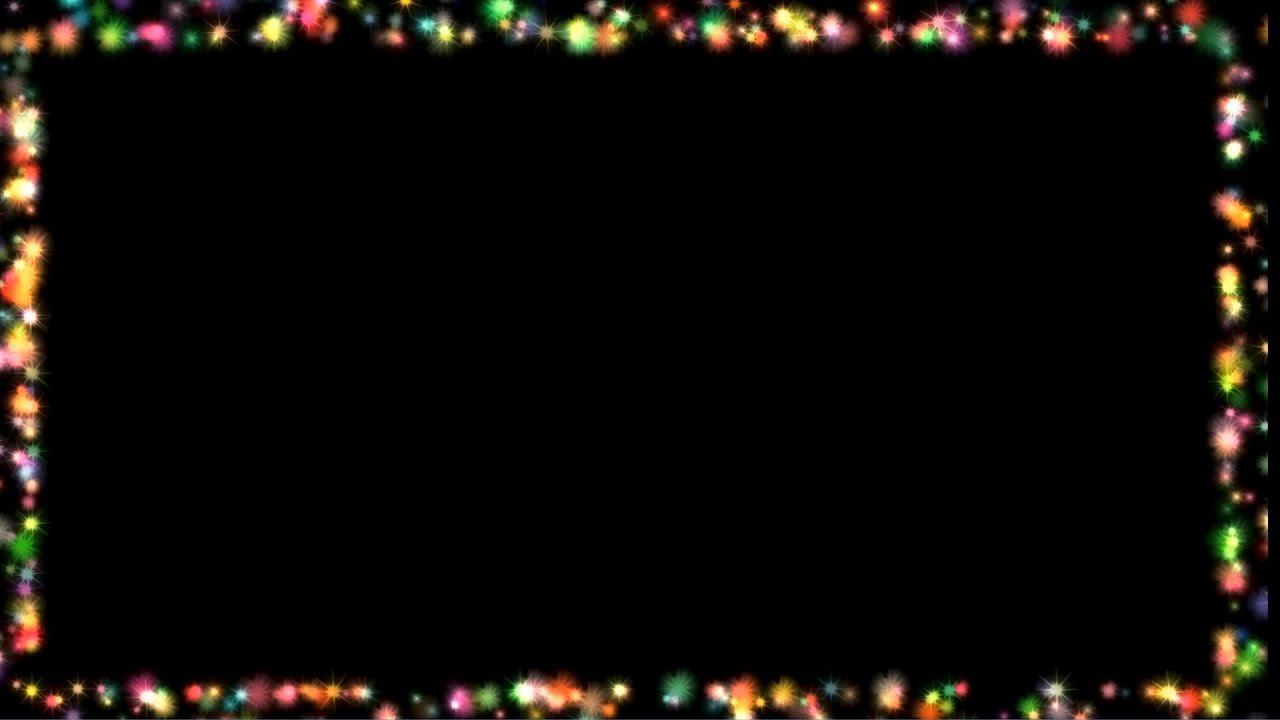 Футаж рамка для видео монтажа - блестки на черном фоне хромакей. | Бесплатные футажи для монтажа смотреть онлайн