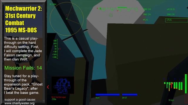 Mechwarrior 2: 31st Century Combat, Clan Jade Falcon Campaign, Mission 14, hard difficulty смотреть онлайн