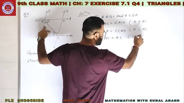 Class 9th | Maths Chapter 7 Exercise 7.1 Q4 Triangle | NCERT | CBSE | Important | CONGRUENCE RULE смотреть онлайн