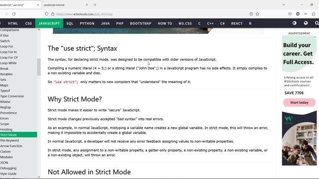 Use Strict Javascript Tutorial 23 | Javascript Bangla Tutorial | webdescode смотреть онлайн