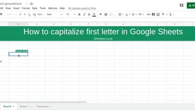 How To Capitalize First Letter In Google Sheets смотреть онлайн