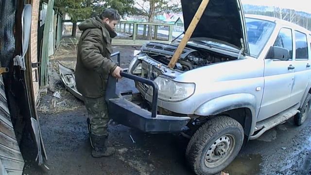 Установка силового бампера на уаз патриот смотреть онлайн