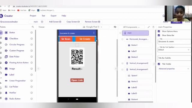 How to make QR scanner and QR Code Generator app using Kodular - Part-1 смотреть онлайн