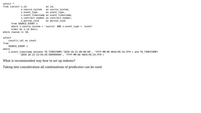 Databases: How to set up indexes for dynamic filtering queries in Oracle? смотреть онлайн