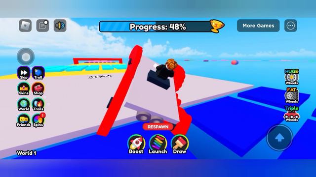 Рисуй колёса чтобы ехать дальше в roblox | ДимА4 roblox!