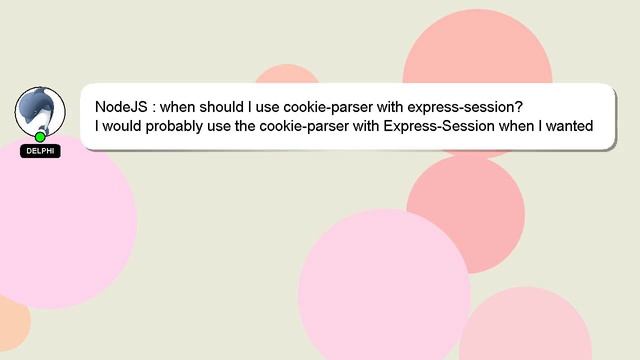 NodeJS : when should I use cookie-parser with express-session? смотреть онлайн
