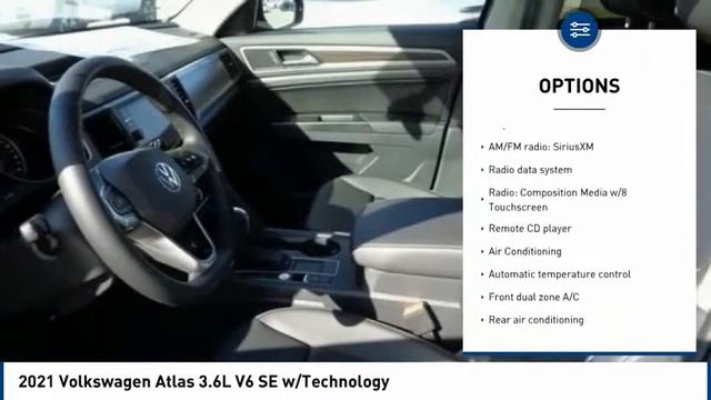 2021 Volkswagen Atlas 3.6L V6 SE w/Technology FOR SALE in Salinas, CA V2963T смотреть онлайн