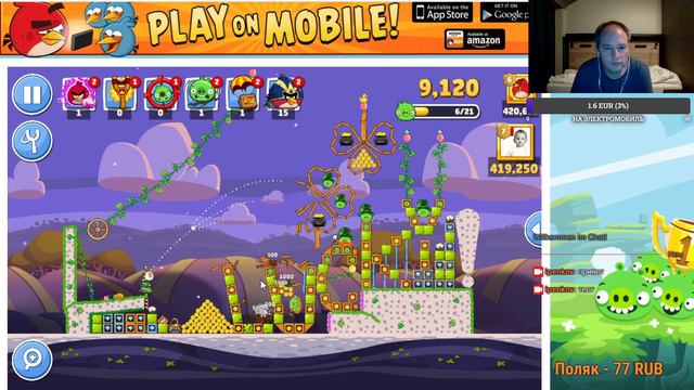 Прохождение уровней Angry Birds Friends от 14 марта 2022. смотреть онлайн