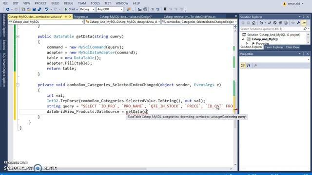 C# And MySQL - How To Search / Filter DataGridView Data Depending On Combobox Value [+ Source Code смотреть онлайн