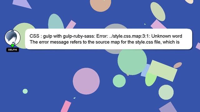 CSS : gulp with gulp-ruby-sass: Error: ../style.css.map:3:1: Unknown word смотреть онлайн