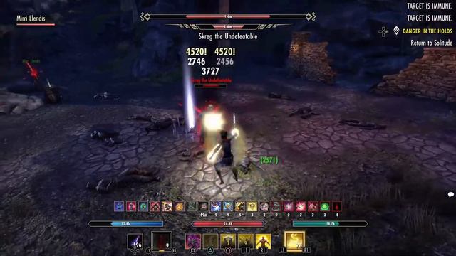 Elder Scrolls Online World Boss Skreg the Undefeatable vs Stamplar смотреть онлайн