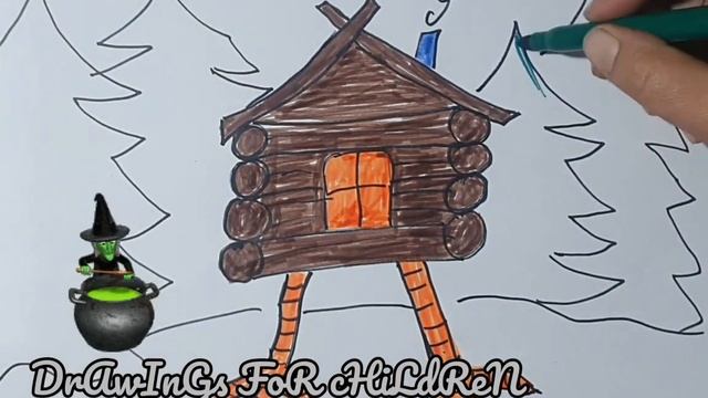 Как нарисовать дом из сказки. Рисуем с детьми | How to draw a fairy house смотреть онлайн