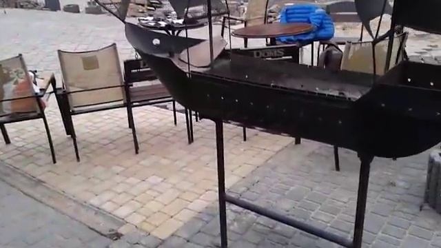 Искусство Корабль-Мангал.Железная Инсталляция смотреть онлайн