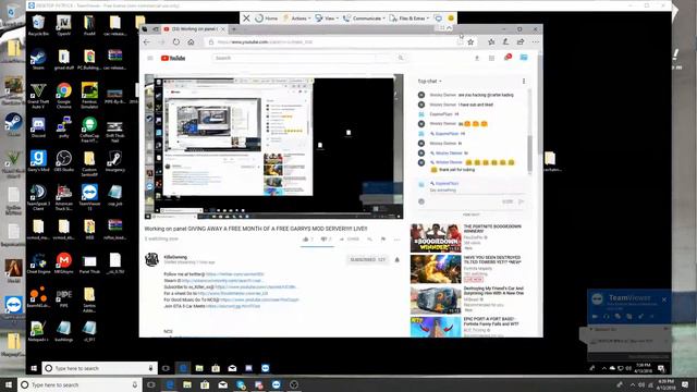 Working on panel GIVING AWAY A FREE MONTH OF A FREE GARRYS MOD SERVER!!!!! LIVE!! смотреть онлайн