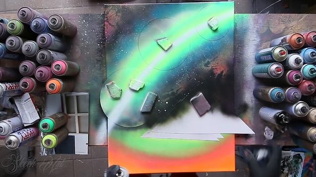 Shimmering Pyramids SPRAY PAINT ART - by Skech смотреть онлайн